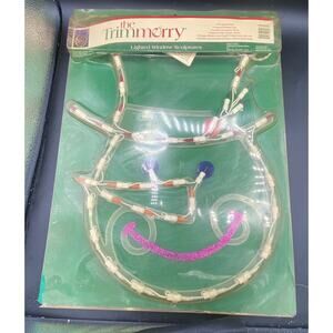Vintage The Trimmerry Lighted window sculptures Christmas frosty holiday